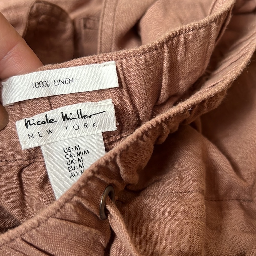 100% linen Nicole miller joggers